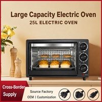 Four grille-pain électrique multifonction de haute qualité 25L en acier inoxydable pour usage domestique et extérieur, idéal pour la cuisson et le maintien au chaud