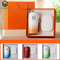 Coffrets cadeaux promotionnels personnalisables pour entreprises : tasses à café, batteries externes, parapluies pour Noël et la Saint-Valentin