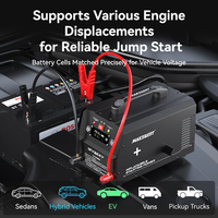 Maxcellent J90-P 128000mAh Démarreur de Voiture Portable, Station d'Alimentation, Compresseur d'Air, Lumière LED 12V/24V pour Voitures/Motos/Camions