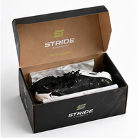 Boîtes d'expédition auto-érectables en carton ondulé avec logo personnalisé imprimé, finition UV/quatre couleurs/estampage à chaud, poignée en carton recyclable pour chaussures