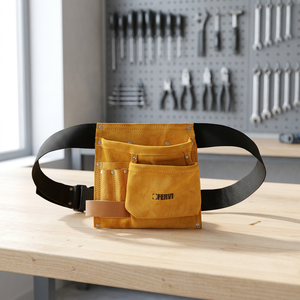 Cinturón de Cuero Genuino FERVI para Instalador, de Calidad Premium, con 5 Bolsillos, 0.27 kg - Product Image 3