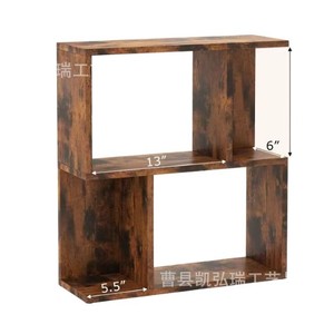 Home wooden multi-layer <b>shelf</b>, <b>desktop</b> book rack, solid wood home office decoration living room display rack - Product Image 5