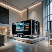 Remorque de cuisine mobile complète en fibre de verre et aluminium pour la vente de fast-food, snacks, hot-dogs, pizza et glaces aux États-Unis