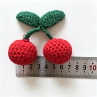 Nouvelle boule de cerise 3D en crochet faite à la main Gooday GDX27, utilisable en toutes saisons pour vêtements, sacs, pendentifs, épingles à cheveux et accessoires