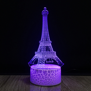 Lampu Malam <span class=keywords><strong>3D</strong></span> Lampu Meja Ilusi Menara <span class=keywords><strong>Eiffel</strong></span> Lampu USB Lampu Malam Rumah Pintar Lampu Berubah 7 Warna - Product Image 3