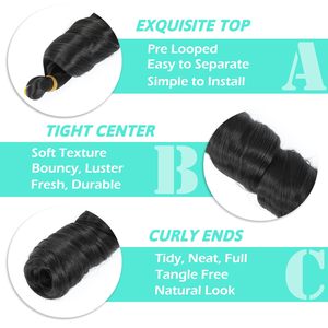 Venta al por Mayor de Cabello de Crochet para Mujer, 24 Pulgadas, 150g, 1 Tira/Paquete, Materiales de Fibra de Alta Temperatura, Cabello Rizado Francés para Trenzas - Product Image 2