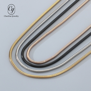 Catena a maglia serpente in acciaio inossidabile da 3 mm assortita, catena a corda, catena a cestino, catena a fiori, catena a scatola, catena semplice all'ingrosso per la creazione di gioielli fai da te - Product Image 1