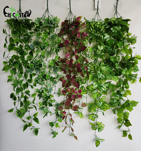 Lierre Feuille De <span class=keywords><strong>Saule</strong></span> Artificielle Patate Douce Vignes Décoration De Mariage Vert Blanc 5 Branches 198 <span class=keywords><strong>Feuilles</strong></span> 450pcs Plastique Décoratif - Product Image 6