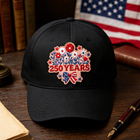 Écusson brodé personnalisé USA 250e anniversaire du Jour de l'Indépendance en sergé pour casquette de camionneur