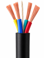 Câble souple en cuivre RVV H05VV-F 4 conducteurs 300/500V, câble de commande électrique en PVC pour équipement électrique