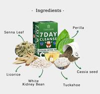 OEM 7 JOURS Cleanse Detox Tea Senna Leaf White Kidney Bean Perilla Leaf Cassia Seed Blended Colon Cleaning Health Tea