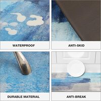 Tapis de cuisine anti-fatigue pour sol de cuisine, tapis rembourrés antidérapants, tapis de cuisine imperméables, tapis de confort pour se tenir debout