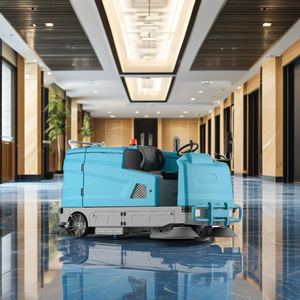 Nuevo <span class=keywords><strong>tipo</strong></span> de conducción inalámbrico grande inalámbrico Paseo industrial en el depurador y barredora industriales mojadas automáticas del vacío del piso con la batería - Product Image 1