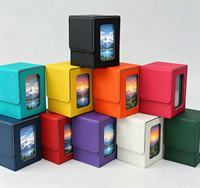 Boîte de rangement personnalisée pour cartes Pokémon TCG, grande boîte à cartes en carton, boîte à dés en cuir, boîte à cartes de tarot, porte-cartes