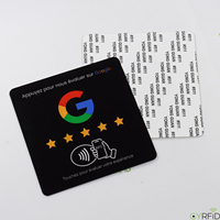En stock : Plaque NFC en acrylique française de 10 cm pour avis Google et réseaux sociaux