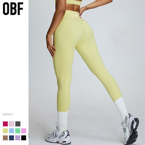 Pantalones de Yoga de cintura alta con características de secado rápido y abdomen, patrón de impresión, efecto de elevación de caderas, aspecto desnudo para correr - Product Image 1