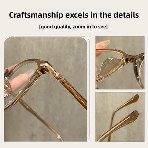 <span class=keywords><strong>Lunettes</strong></span> Rétro <span class=keywords><strong>Papillon</strong></span> Œil de Chat Transparentes Marron X2882W Effet Amincissant Maquillage Myopie Monture Complète Femme Forme de <span class=keywords><strong>Visage</strong></span> Rapide - Product Image 5