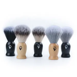 DM different kinds of synthetic hair wooden handle shaving brush china shaving brushes with logo