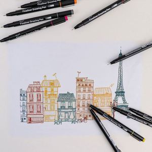 Juego de 12 Bolígrafos de Punta Fina de Colores, Marcadores y Bolígrafos Fineliner para Planificador, Dibujo Artístico, Toma de Notas y Calendario - Empaquetados Individualmente - Product Image 6