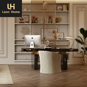 Leon โต๊ะทำงานในบ้านลายหินอ่อนสีน้ำตาลสุดหรูเฟอร์นิเจอร์ในบ้านสไตล์อิตาลีดีไซน์ใหม่ - Product Image 3