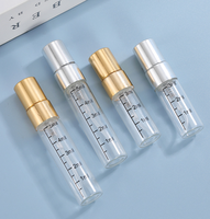 Flacon de parfum en verre en aluminium anodisé doré avec pompe pulvérisatrice, capacité de 2 ml à 10 ml, surface polie, boîte d'emballage pour diffuseur
