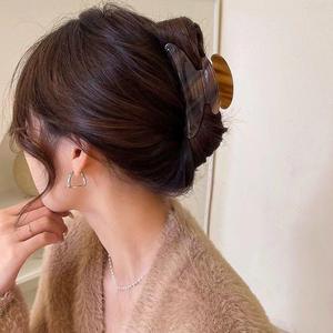 Pinces à <span class=keywords><strong>cheveux</strong></span> en acétate <span class=keywords><strong>noir</strong></span> Yuxi 10 cm, haute qualité, usage quotidien, style minimaliste pour femmes, logo personnalisé, décoration pour <span class=keywords><strong>cheveux</strong></span> - Product Image 2