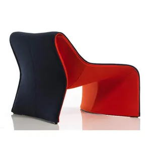 北欧のシンプルなリビングルーム赤いハイヒールの靴の椅子布生地リラックス怠惰なラウンジチェアレジャーチェアグラスファイバーシェル付き