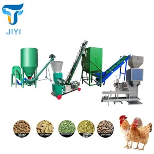 JY makineleri Mini kanatlı pelet besleme değirmeni 1000 kg/saat hayvan yemi gıda pelet makinesi ve tavuk sığır yem işleme için mikser