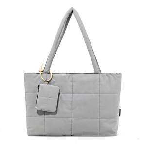 กระเป๋าโท้ทสะพายไหล่แบบเปิดสำหรับผู้หญิง แฟชั่นข้ามพรมแดน ทำจากไนลอน ดีไซน์สะพายใต้วงแขน  จุของได้เยอะ บุด้วยโพลีเอสเตอร์ - Product Image 6