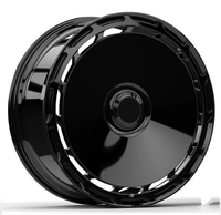 Roues forgées à revêtement noir brillant Aerodisc monobloc personnalisé pour Benz Classe G, BMW,Rangerover, Landrover, Cadallic, 23x10 PCD5x130