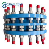 Raccord de démontage à tige pleine en acier au carbone/fer ductile, revêtement époxy en poudre FBE 250 micromètres, connexion à bride DN50-DN3000 YUANTONG