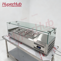 Station de salades professionnelle pour restaurant, congélateur de table en acier inoxydable, refroidissement direct, équipement de service alimentaire