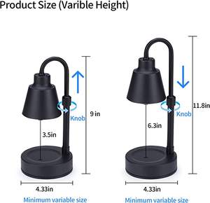 Lampe chauffe-cire sans flamme pour bougies en pot, chauffe-cire réglable sans flamme, fonte de cire par le haut, cire parfumée pour la décoration de la maison - Product Image 3