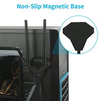 Antena WiFi de doble banda para interiores 8dBi 2,4 GHz 5GHz 5,8 GHz Base magnética RP-Para cámara de seguridad WiFi TP-Link