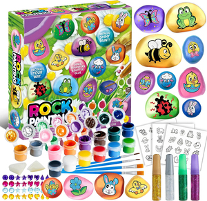 Perfect Kraft Family Creative Activity Rock <b>Painting</b> Kit Non-Toxic <b>Painting</b> Toddler Birthday Gifts for Children - Product Image 6