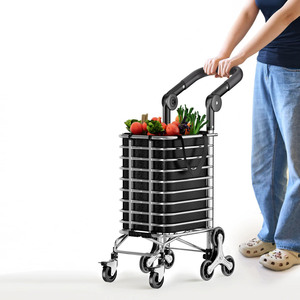 Carrito <span class=keywords><strong>de</strong></span> compras <span class=keywords><strong>de</strong></span> gran capacidad, carrito <span class=keywords><strong>de</strong></span> compras plegable con forro extraíble y ruedas giratorias <span class=keywords><strong>de</strong></span> 360 ° - Product Image 1
