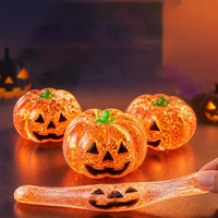 Jouets anti-stress Halloween en maltose scintillante en forme de citrouille, jouets squishy à remontée lente