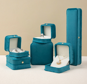 Factory Packaging Jewelry <b>Box</b> Luxury Custom <b>Box</b> Jewelry Packaging Velvet Ring <b>Box</b> Wedding Valentine'S Day <b>White</b> Rings <b>Gift</b> Case - Product Image 4