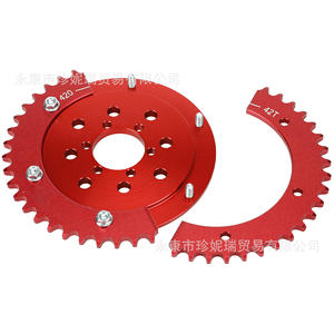 Generic Split <b>Sprocket</b> 420 42T Red Rear Motorcycle Transmission Replacement Part - Product Image 4