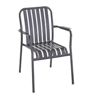 Chaise de jardin contemporaine pour l'extérieur, structure en aluminium, imperméable, robuste, empilable, pour restaurant, hôtel, villa, usage commercial