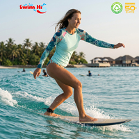 Maillot de bain à manches longues pour femmes, protection UV UPF 50+, chemise de surf, fabricant sur mesure