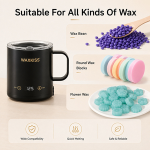 Chauffe-cire numérique 110 ml à marque privée avec protection contre la surchauffe et pot en silicone pour salon et usage domestique - Product Image 5