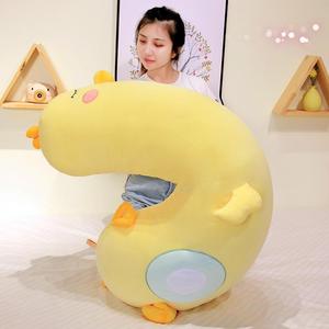 Almohada de cuerpo de felpa de pollo <span class=keywords><strong>amarillo</strong></span> largo, cojín grande y cómodo, regalos gigantes para niñas, novia, abrazo, sueño - Product Image 4