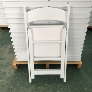 Sedie nuziali produttore moderno Hotel pieghevole <span class=keywords><strong>bianco</strong></span> in resina di plastica pieghevole imbottito <span class=keywords><strong>Wimbledon</strong></span> sedie da giardino all'aperto Hotel sedia - Product Image 3