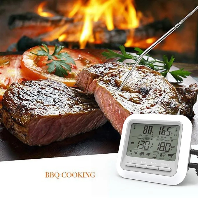 Viande double sonde numérique pour friteuses à air cuisson lecture instantanée grill mini thermomètre intelligent de poche