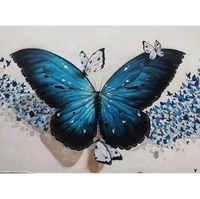Stickers muraux papillon de couleur personnalisée Fond d'écran de fleurs romantiques Sticker mural de grande taille