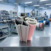 Profilés en plastique extrudés sur mesure, usine OEM, tubes et tuyaux en PVC, pièces extrudées, profilés écologiques et durables, bande en forme de L