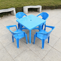 Ensemble de table et de chaises en plastique épais pour l'extérieur, vente en gros, pour restaurants et lieux d'événements