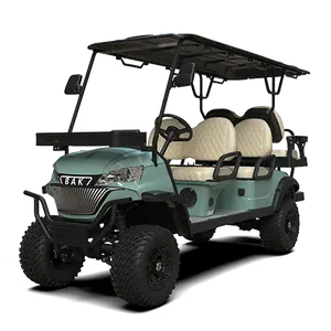 Personalizzabile verde 6 persone Off Road Golf Cart prezzo a buon mercato 5KW motore elettrico golf buggy cart