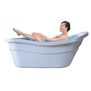Baignoire autoportante en acrylique avec rideau d'eau, cascade, <span class=keywords><strong>surf</strong></span> aquatique, massage à air, design double baignoire pour salle de bain - Product Image 1